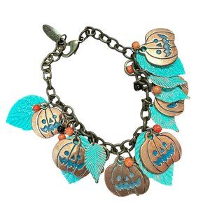 NWOT Plunder Pumpkin Fall Charm Bracelet